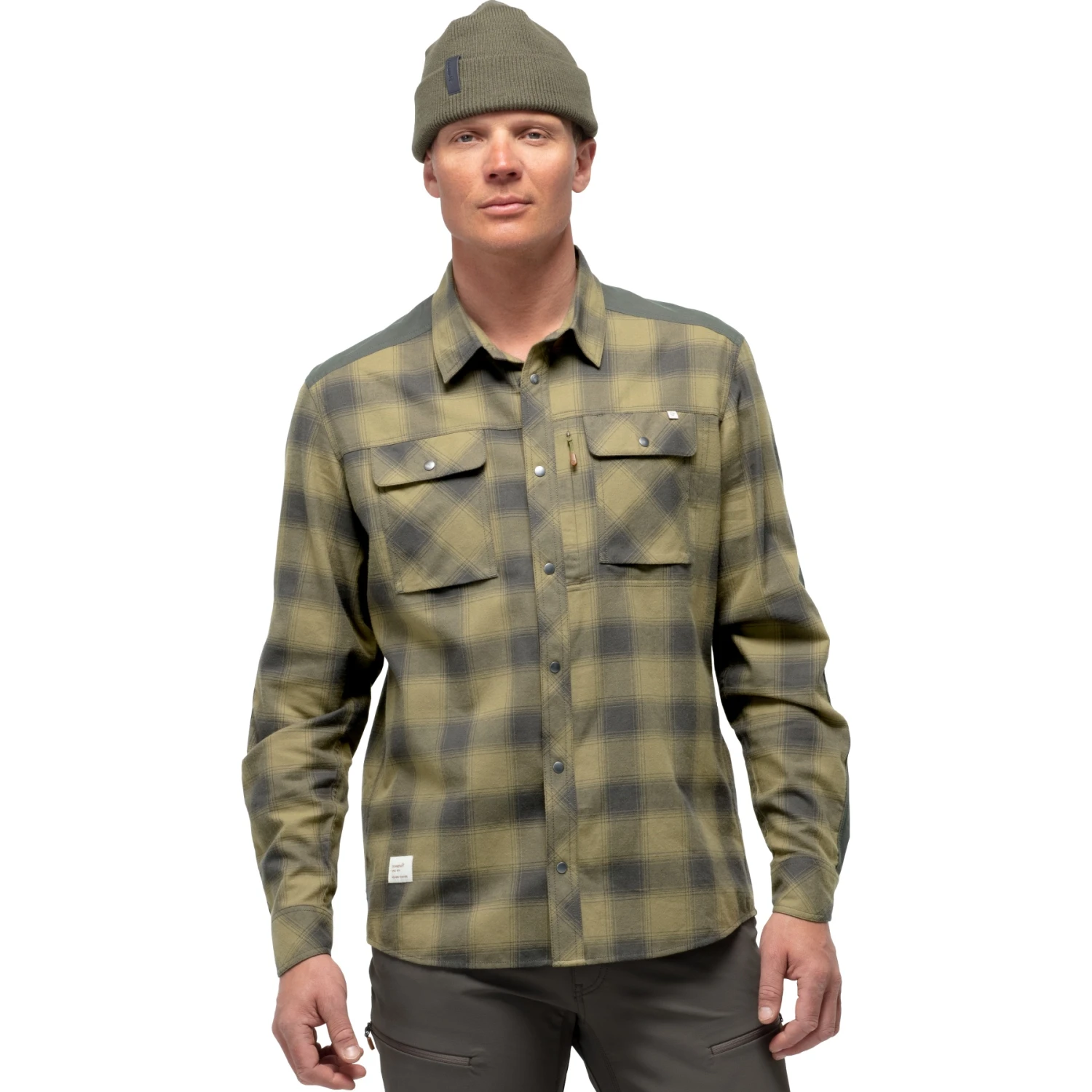 Norrona Chemise De Flanelle Homme - Svalbard - Olive Drab/Slate Grey 1 Norrona Chemise De Flanelle Homme - Svalbard - Olive Drab/Slate Grey