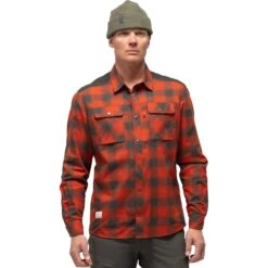 Norrona Chemise De Flanelle Homme - Svalbard - Rooibos Tea/Slate Grey