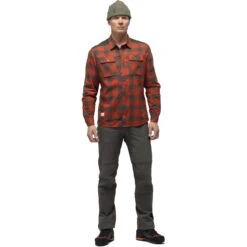 Norrona Chemise De Flanelle Homme - Svalbard - Rooibos Tea/Slate Grey -Norrona norrona svalbard flannel shirt men rooibos tea slate grey 2 1464367