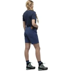 Norrona Short Femme - Svalbard Light Cotton - Indigo Night -Norrona norrona svalbard light cotton shorts women indigo night 3 1464390