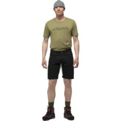 Norrona Short Homme - Svalbard Mid Cotton - Caviar/Slate Grey -Norrona norrona svalbard mid cotton shorts men caviar slate grey 2 1562011