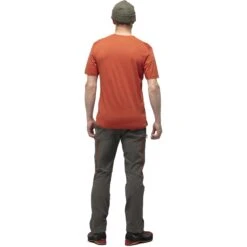 Norrona T-Shirt Homme - Svalbard Wool - Rooibos Tea/Orange Crush -Norrona norrona svalbard wool t shirt men rooibos tea 3 904234