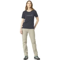 Norrona T-Shirt Femme - Svalbard Wool - Indigo Night/Blue Fog -Norrona norrona svalbard wool t shirt women indigo night blue fog model 1 1400061