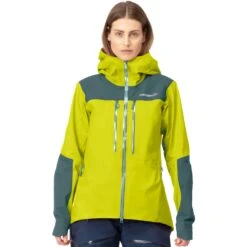 Norrona Veste Femme - Trollveggen Gore-Tex Pro Light - Sulphur Spring/North Atlantic