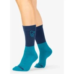 Norrona Chaussettes - Trollveggen Heavy Weight Merino - Hawaiian Surf/Indigo Night -Norrona norrona trollveggen heavy weight merino socks hawaiian surf indigo night 3 1258367
