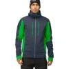 Norrona Veste Homme - Trollveggen Powerstretch Pro Zip Hood - Cool Black/Classic Green