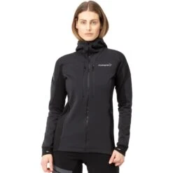 Norrona Veste Femme - Trollveggen Powerstretch Pro Zip Hood - Caviar