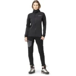 Norrona Veste Femme - Trollveggen Powerstretch Pro Zip Hood - Caviar -Norrona norrona trollveggen powerstretch pro zip hood women caviar 2 1464872