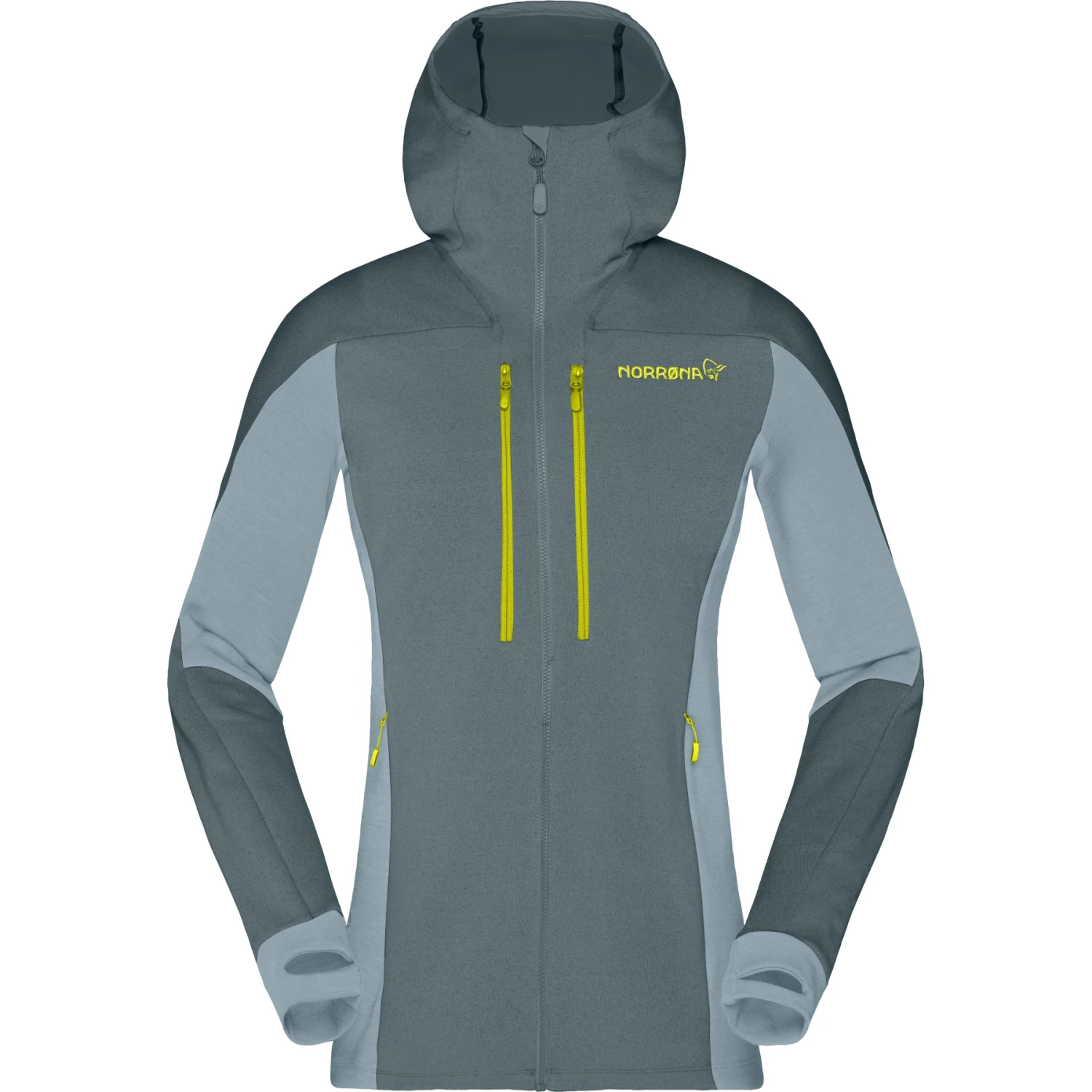 Norrona Veste Femme - Trollveggen Powerstretch Pro Zip Hood - North Atlantic 2 Norrona Veste Femme - Trollveggen Powerstretch Pro Zip Hood - North Atlantic – Image 2