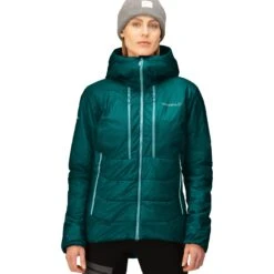 Norrona Veste Femme - Trollveggen Primaloft100 Zip Hood - Everglade