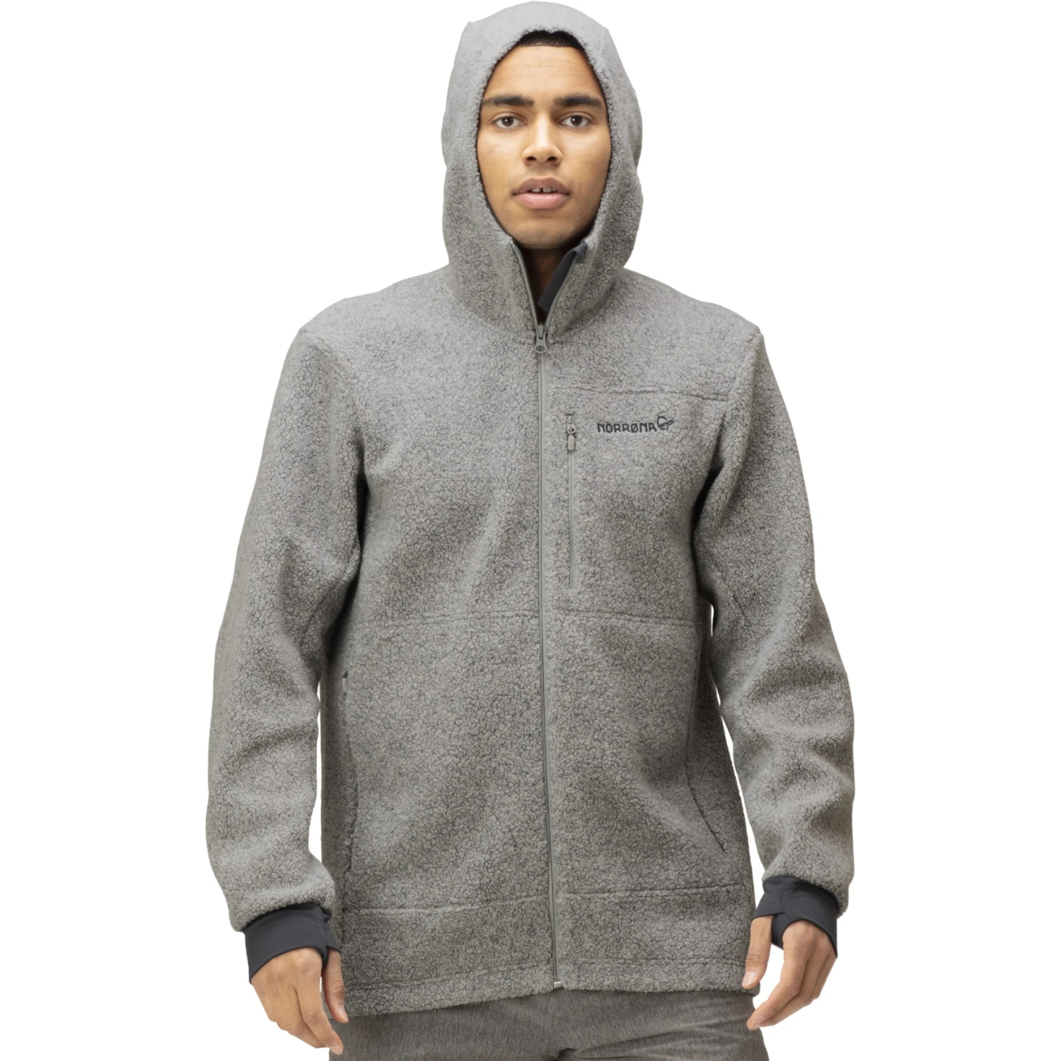 Norrona Veste Homme - Warmwool3 Hood - Drizzle 1 Norrona Veste Homme - Warmwool3 Hood - Drizzle