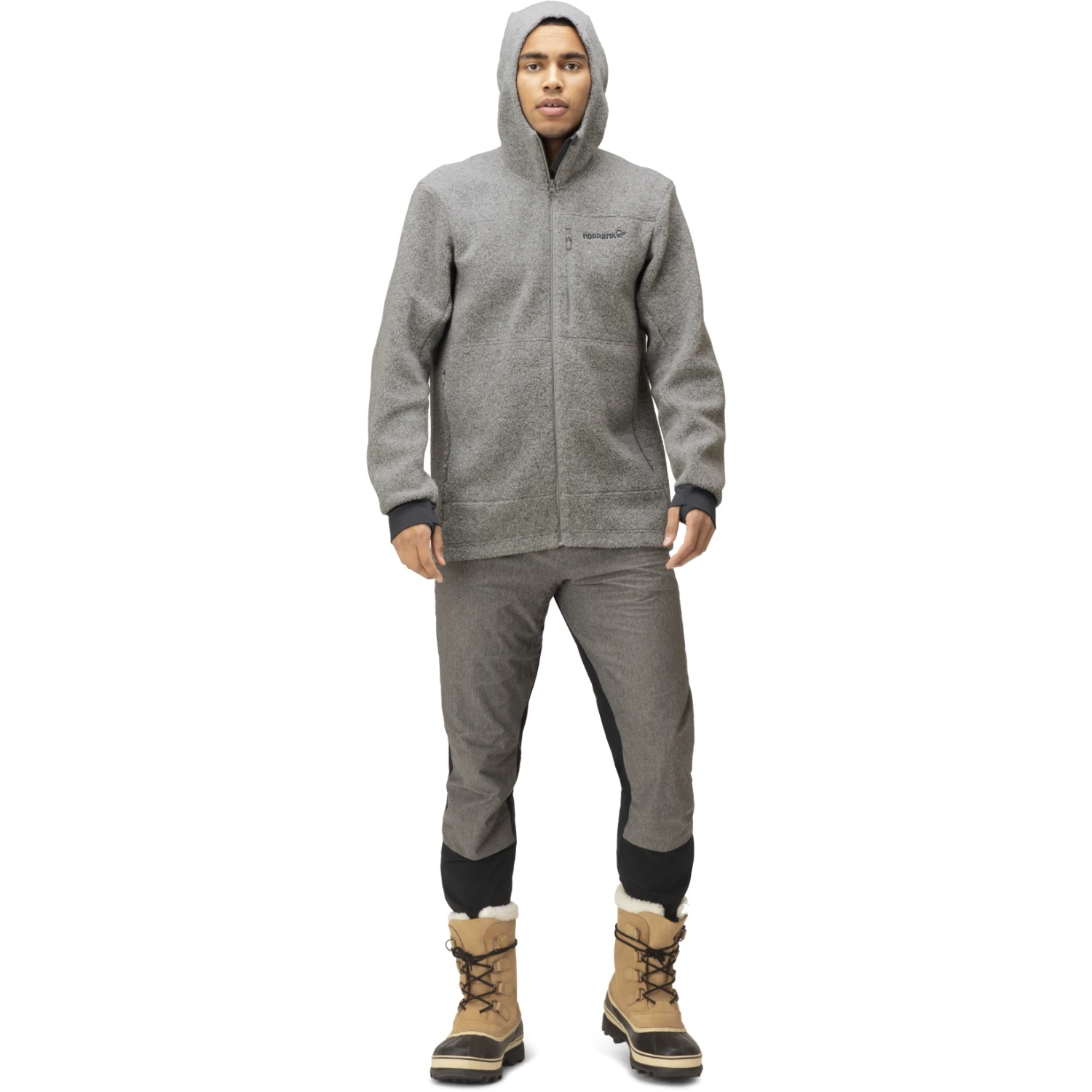 Norrona Veste Homme - Warmwool3 Hood - Drizzle 4 Norrona Veste Homme - Warmwool3 Hood - Drizzle – Image 4