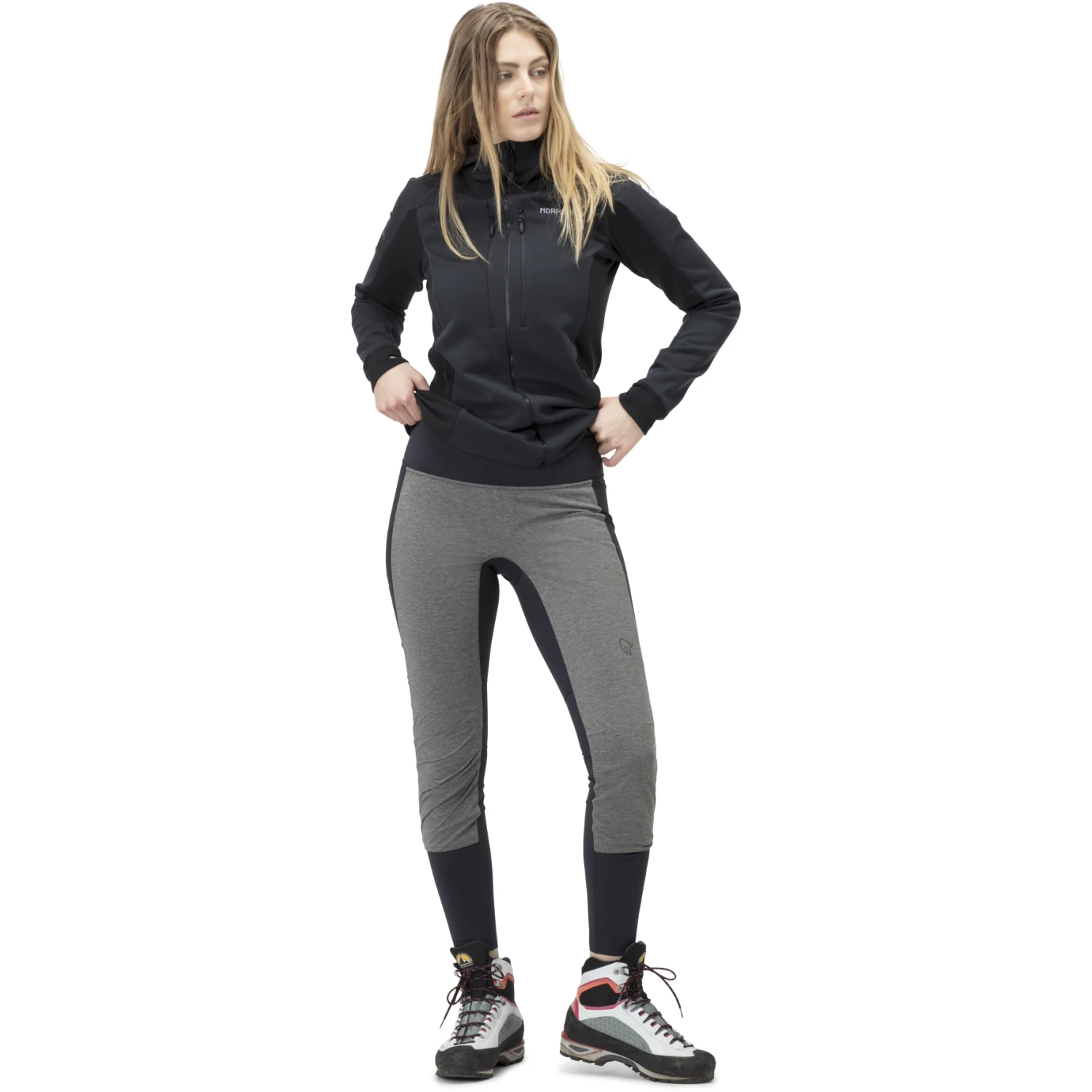 Norrona Wind Legging Femme - Caviar/Dark Grey Melange 4 Norrona Wind Legging Femme - Caviar/Dark Grey Melange â Image 4